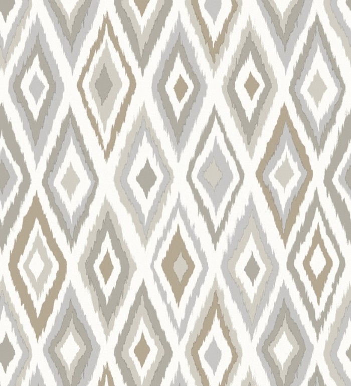 Papel pintado rombos modernos tonos grises y marrones estilo nórdico - Scandinavian Folk 676987