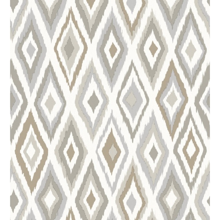 Papel pintado rombos modernos tonos grises y marrones estilo nórdico - Scandinavian Folk 676987