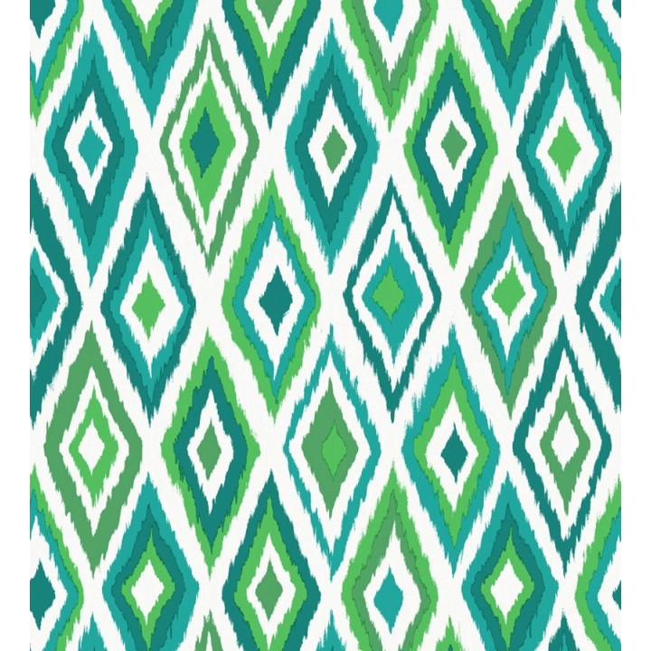 Papel pintado rombos modernos tonos verdes estilo nórdico - Scandinavian Folk 676989