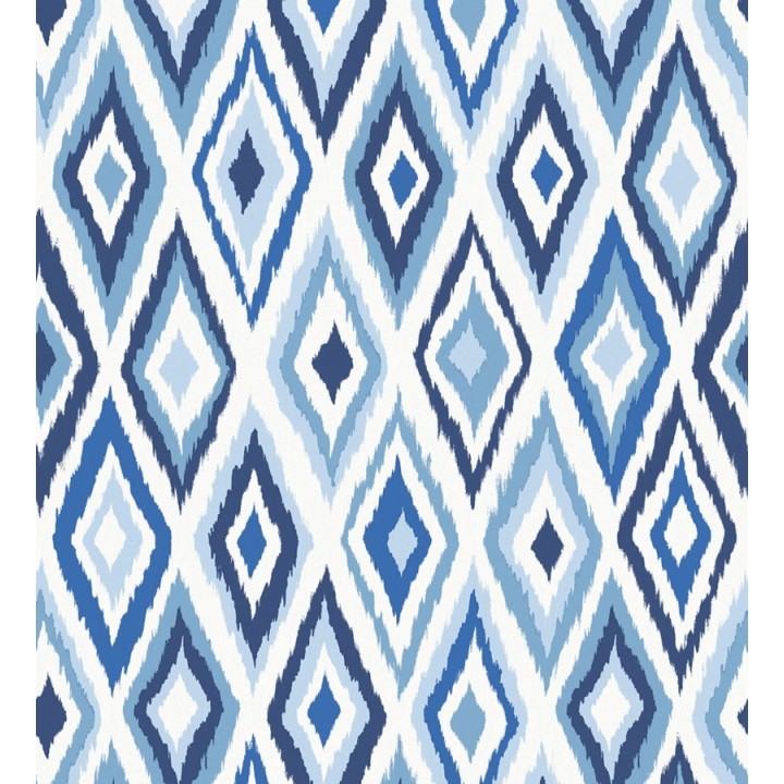 Papel pintado rombos modernos tonos azules estilo nórdico - Scandinavian Folk 676991
