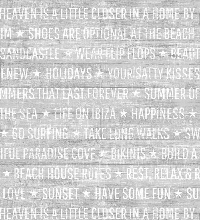 Papel pintado palabras positivas fondo gris claro - Life on Ibiza 676995