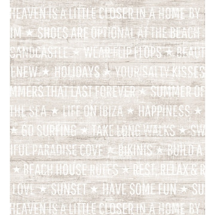 Papel pintado palabras positivas fondo beige claro - Life on Ibiza 676996