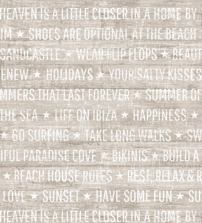 Papel pintado palabras positivas fondo pardo - Life on Ibiza 676997
