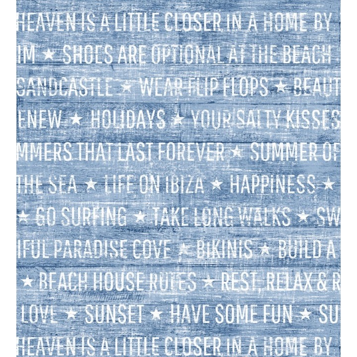 Papel pintado palabras positivas fondo azul marino - Life on Ibiza 677000