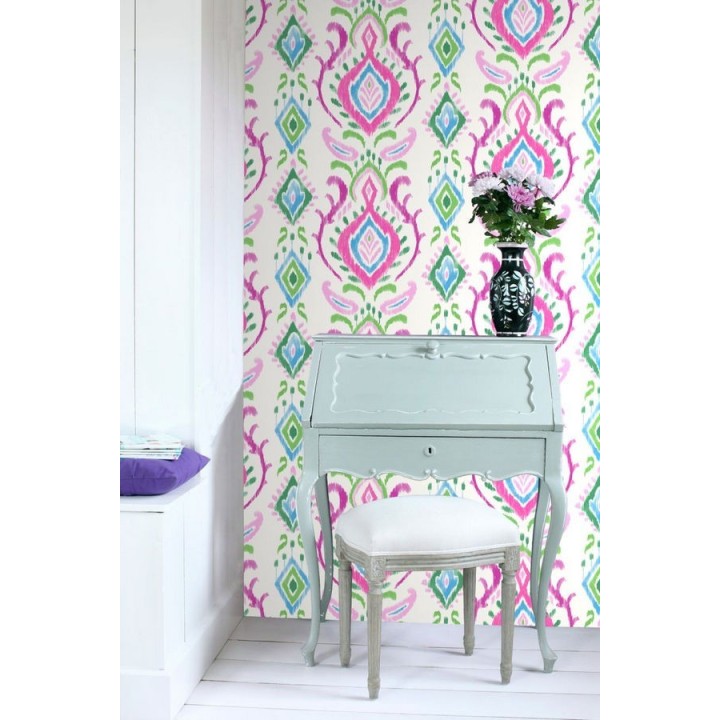 Papel pintado damasco moderno estilo nórdico - Scandinavian Queen 677005