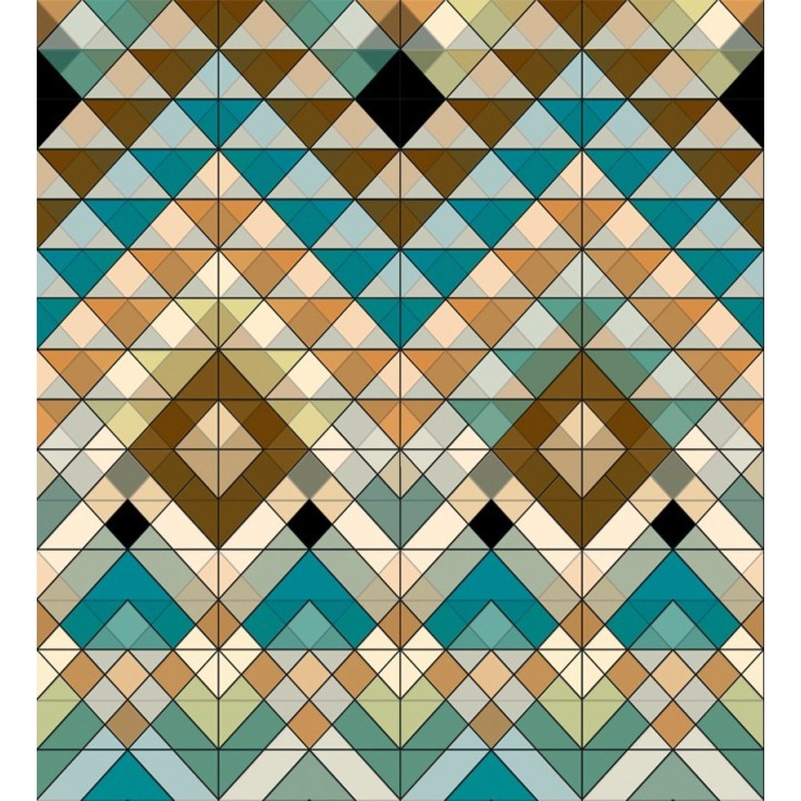 Papel pintado geométrico tonos azules y marrones - Sidonia Imperial 677007