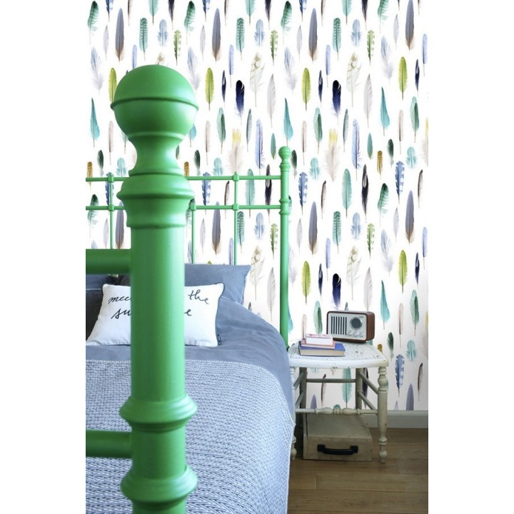Papel pintado de plumas de colores  - Natural Wonder 677008