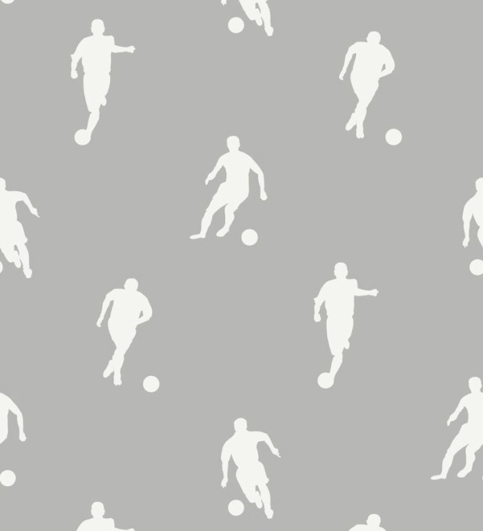 Papel pintado siluetas futbolistas fondo gris - Bristol Players 677020