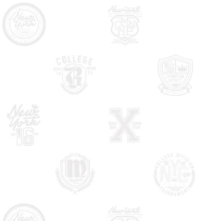 Papel pintado con emblemas universitarios fondo blanco - Champion Spirit 677024