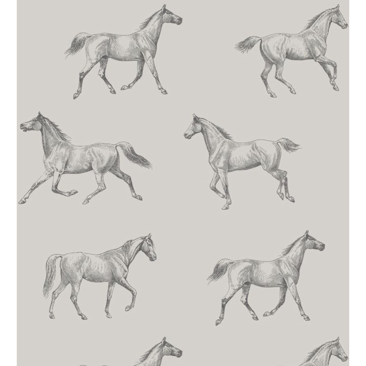 Papel pintado caballos de Glasgow fondo gris - Glasgow Horses 677027