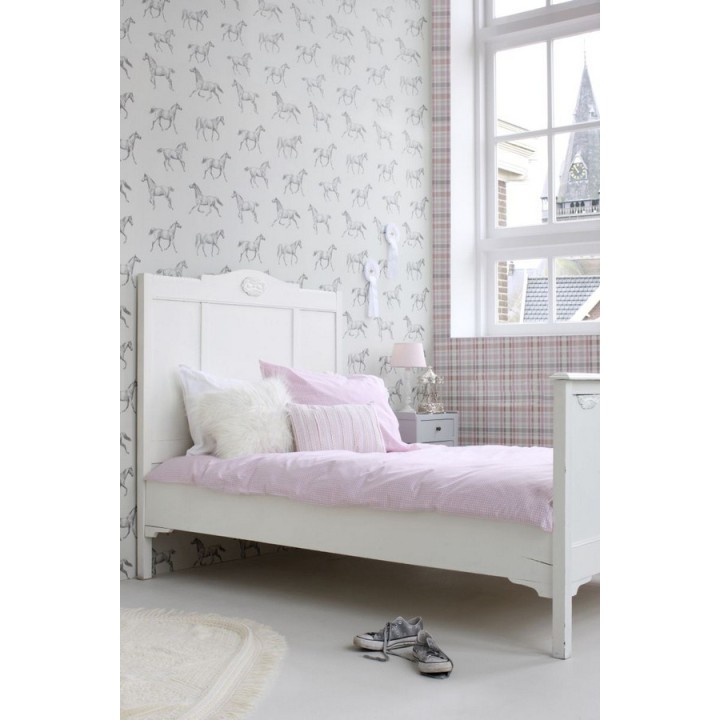 Papel pintado caballos de Glasgow fondo gris - Glasgow Horses 677027