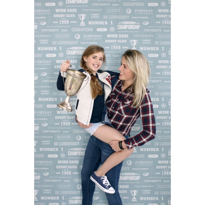 Papel pintado club de rugby fondo azul grisáceo - Rugby Club 677033