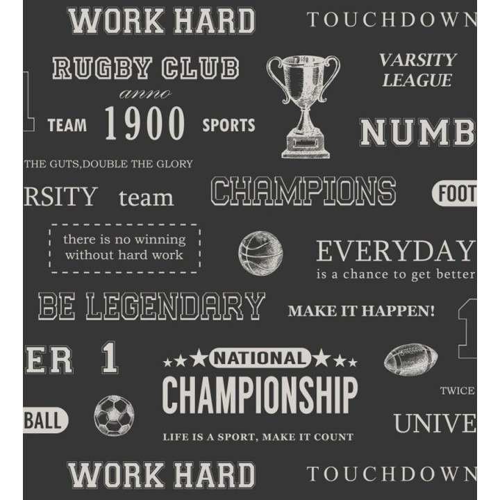 Papel pintado club de rugby fondo negro - Rugby Club 677034