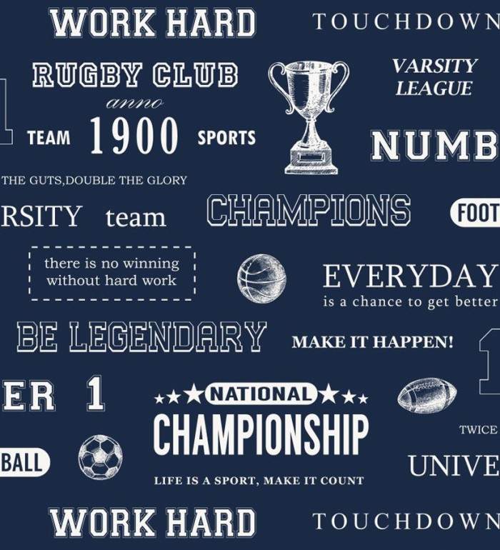 Papel pintado club de rugby fondo azul marino - Rugby Club 677035