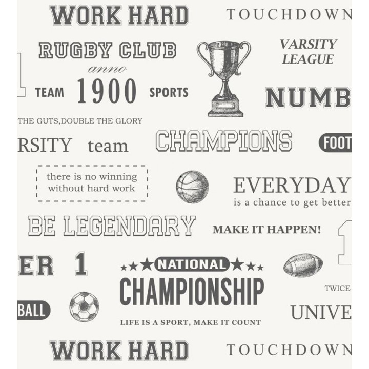 Papel pintado club de rugby fondo blanco - Rugby Club 677036