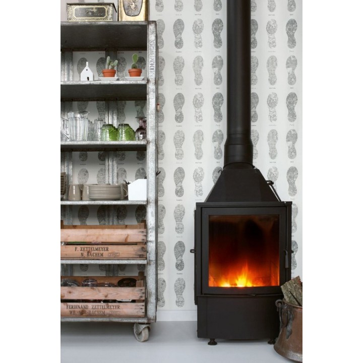 Papel pintado mapas de huellas fondo blanco - World Footprints 677037