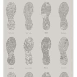 Papel pintado World Footprints 677038
