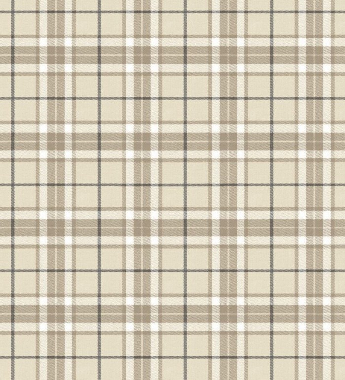 Papel pintado cuadros escoceses tonos beige y marrones - Truman 677045