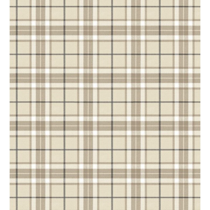 Papel pintado cuadros escoceses tonos beige y marrones - Truman 677045