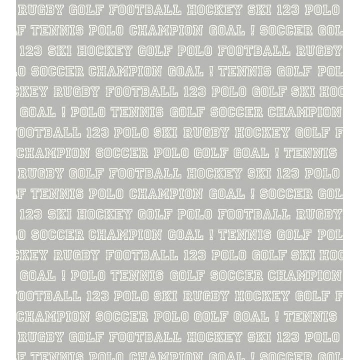 Papel pintado nombres de deportes fondo gris claro - Champion Goal 677050