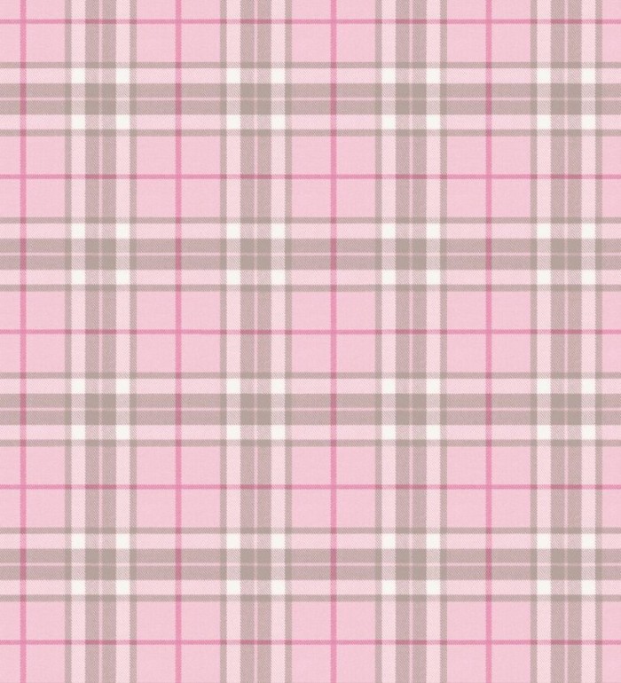 Papel pintado cuadros escoceses tonos rosas - Truman 677056