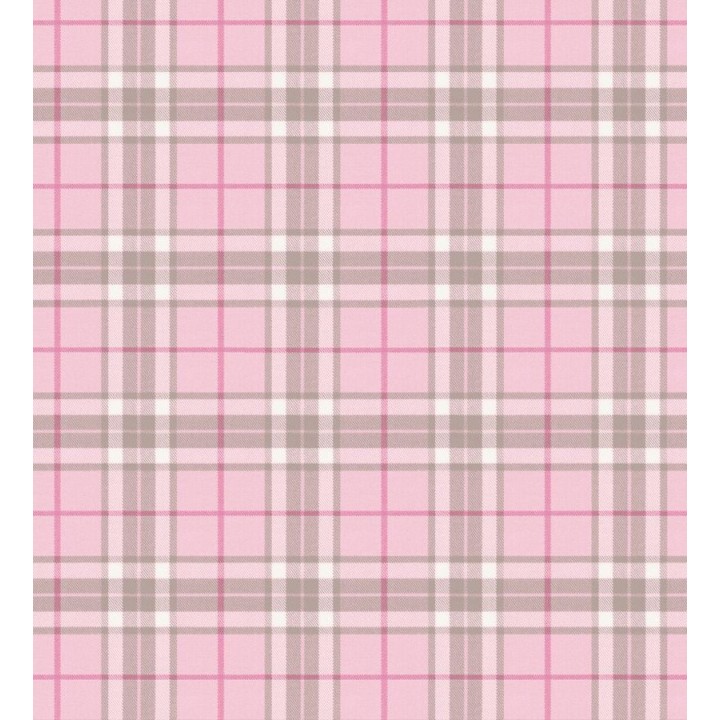 Papel pintado cuadros escoceses tonos rosas - Truman 677056