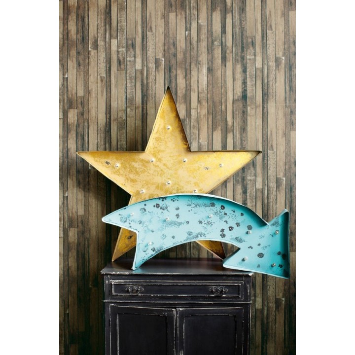 Papel pintado listones de madera pequeños estilo nórdico - Algarve Beach 677061