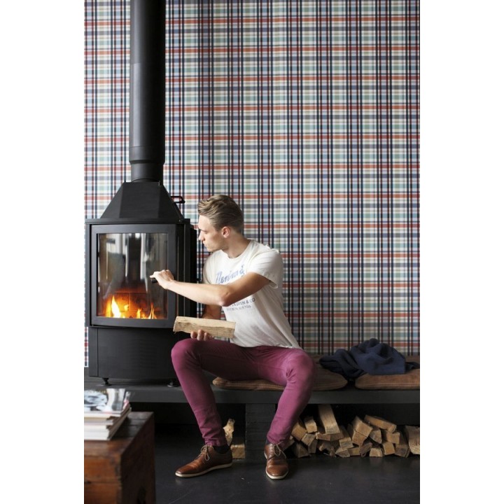 Papel pintado cuadros escoceses - Goodman 677066