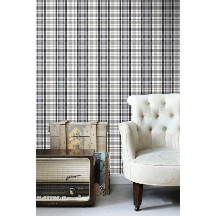 Papel pintado cuadros escoceses - Goodman 677069