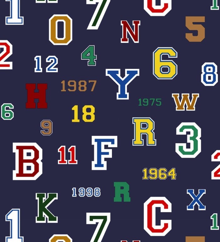 Papel pintado letras y números de equipos deportivos - Team Numbers 677080