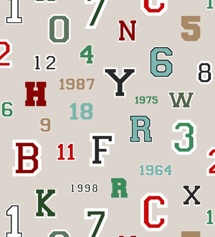 Papel pintado letras y números de equipos deportivos - Team Numbers 677082