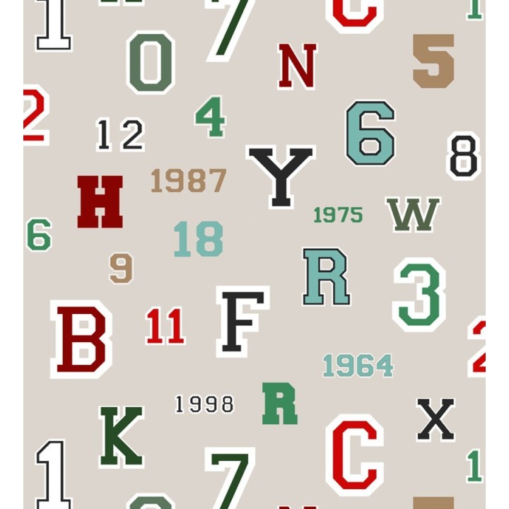 Papel pintado letras y números de equipos deportivos - Team Numbers 677082