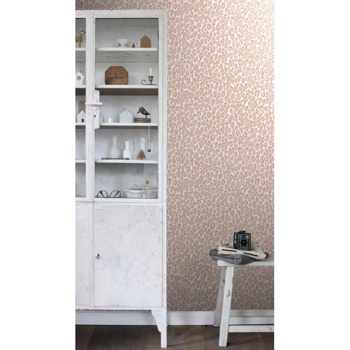 Papel pintado leopardo tonos rosa - African Skin 677187