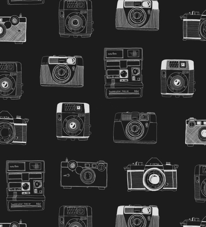 Papel pintado cámaras de fotos estilo vintage - Vintage Pics 677190