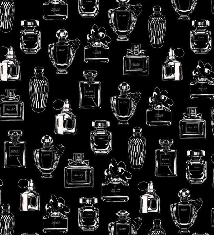 Papel pintado botes de perfumes vintage - Infinite Bloom 677193