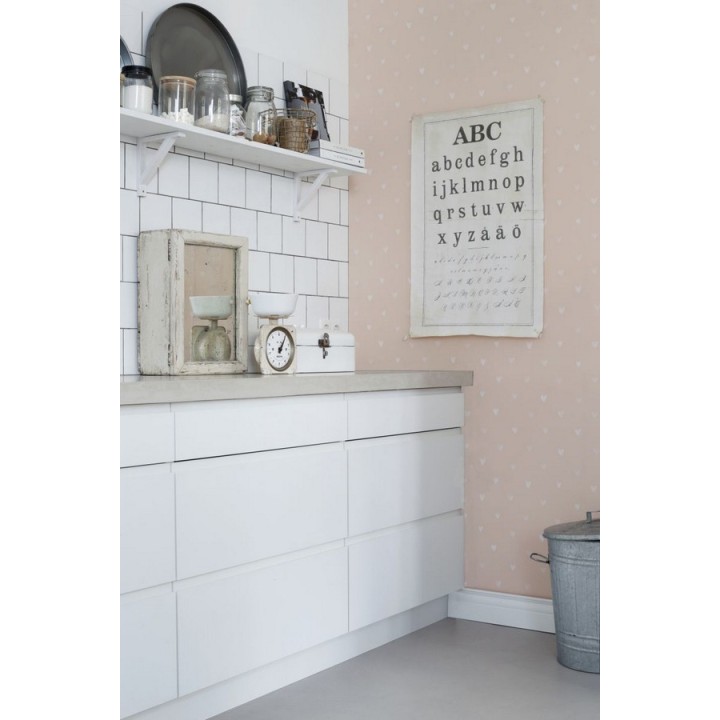 Papel pintado corazones tonos rosados - Magic Hearts 677197