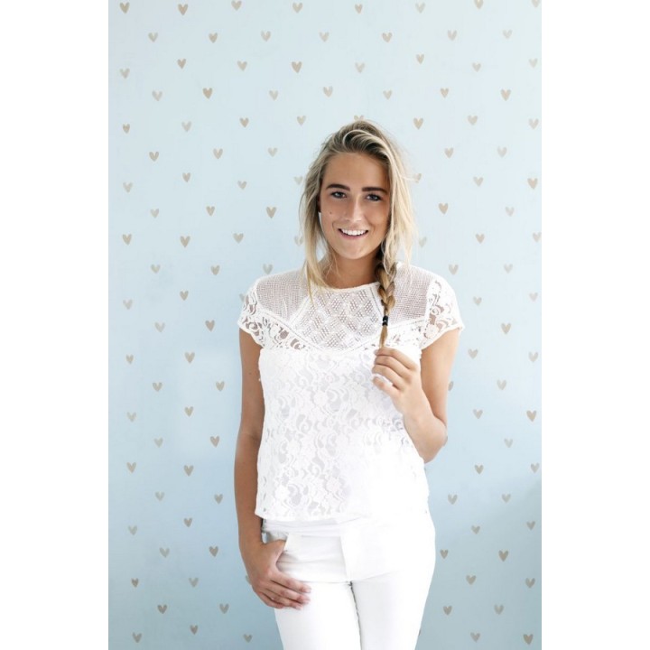 Papel pintado corazones fondo azul claro - Magic Hearts 677199