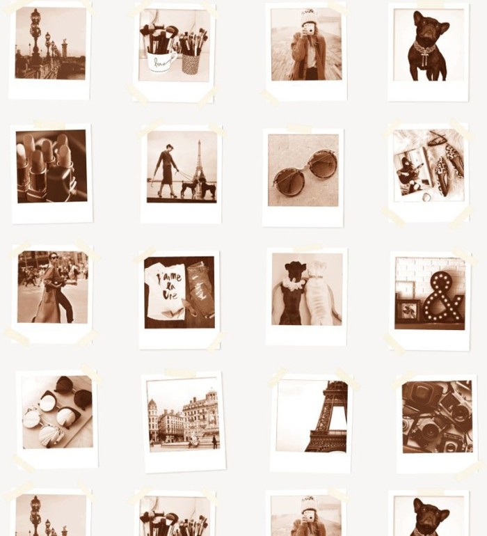 Papel pintado collage de fotos de París - Sweet Souvenirs 677218