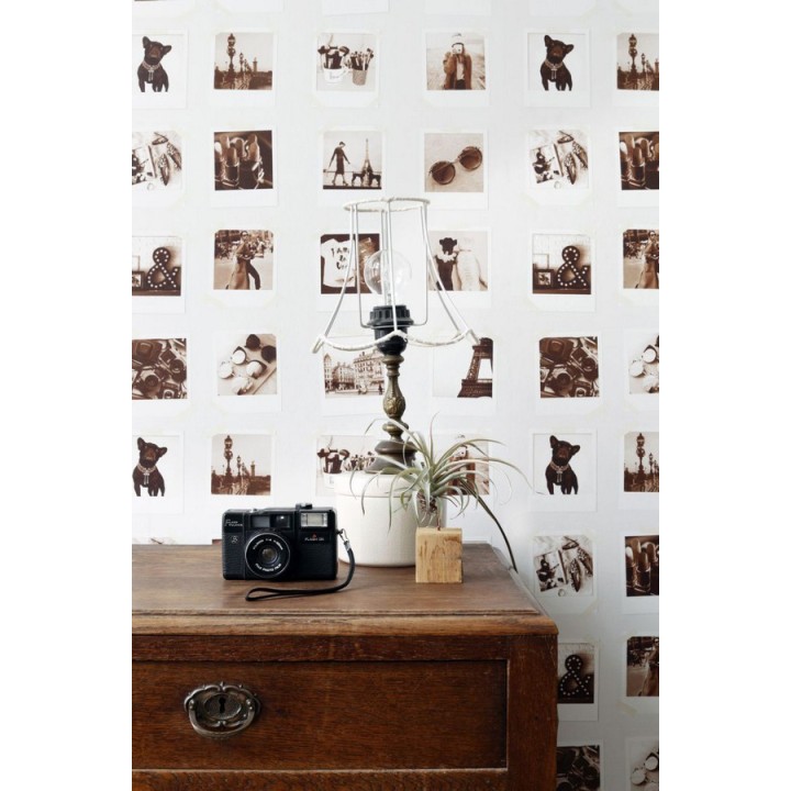 Papel pintado collage de fotos de París - Sweet Souvenirs 677218