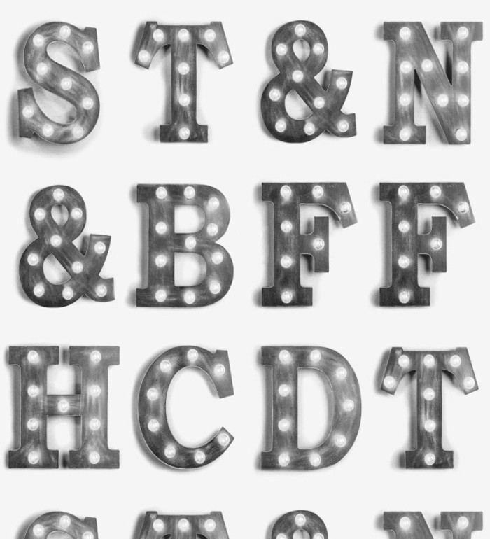 Papel pintado letras luminosas - Modern Torch Letters 677222