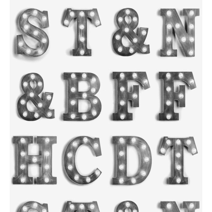 Papel pintado letras luminosas - Modern Torch Letters 677222
