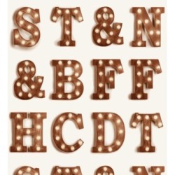 Papel pintado Modern Torch Letters 677223