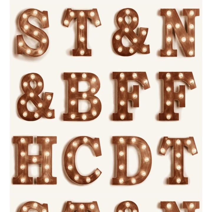 Papel pintado letras luminosas - Modern Torch Letters 677223
