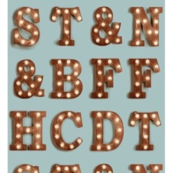 Papel pintado Modern Torch Letters 677224