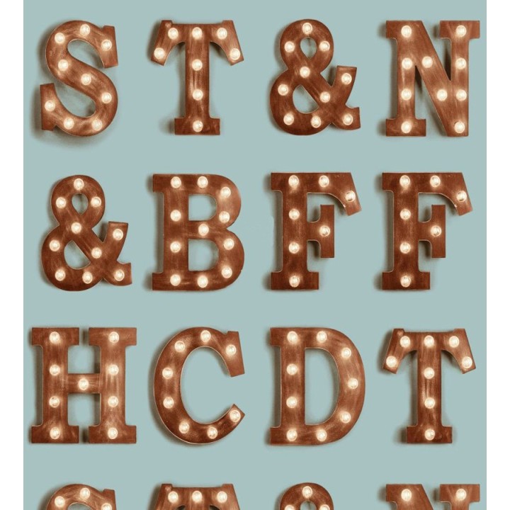 Papel pintado letras luminosas - Modern Torch Letters 677224