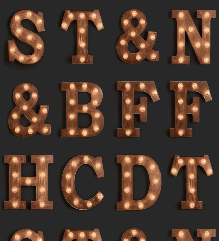 Papel pintado letras luminosas - Modern Torch Letters 677225