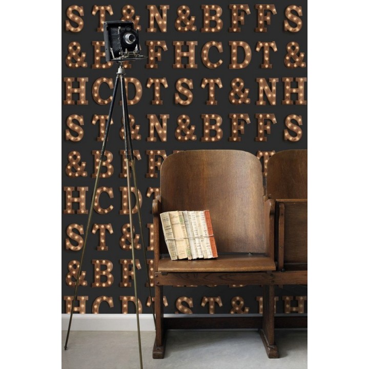 Papel pintado letras luminosas - Modern Torch Letters 677225