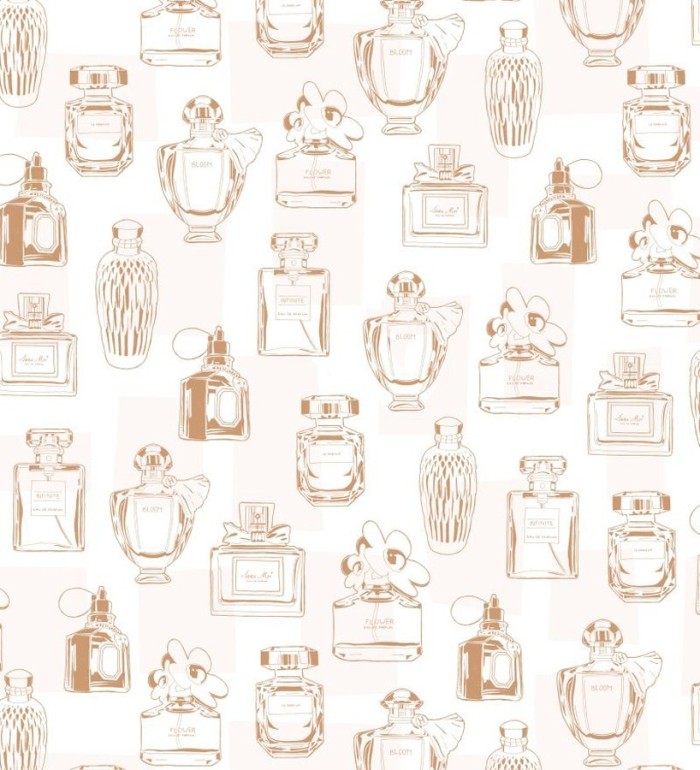 Papel pintado botes de perfumes vintage - Infinite Bloom 677226