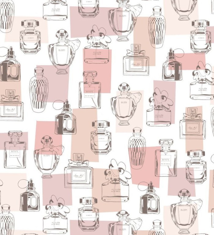 Papel pintado botes de perfumes vintage - Infinite Bloom 677227