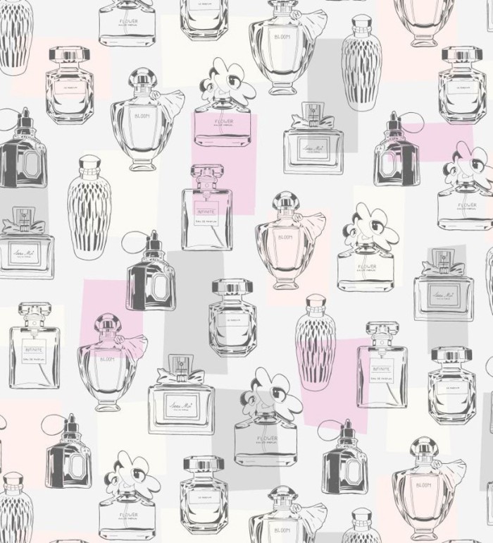 Papel pintado botes de perfumes vintage - Infinite Bloom 677229